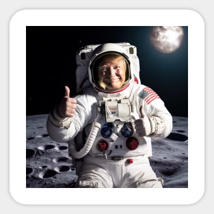 Trump on Moon Sticker